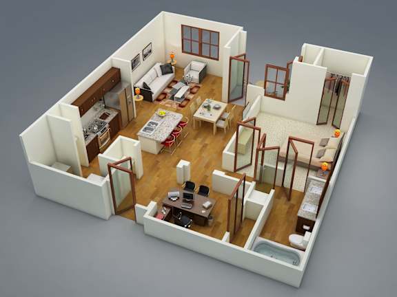 Floor Plan  2 Bed 2 Bath