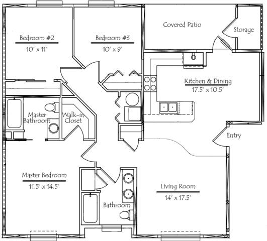 Floor Plan  Two Bedroom
