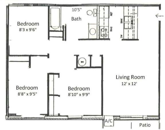 Floor Plan  Three Bedroom