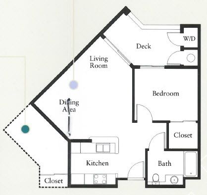 Floor Plan  One Bedroom