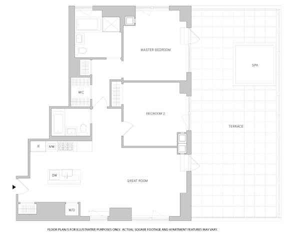Floor Plan  2Br 2Bth 2