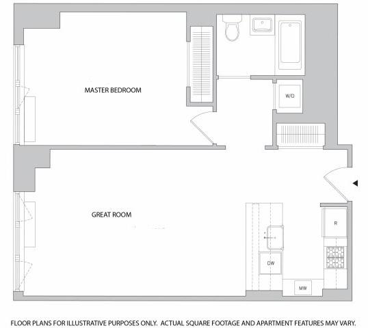 Floor Plan  1 Br 1Bth 3