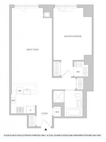 Floor Plan  1 Br 1Bth 2