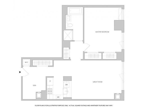 Floor Plan  1Br Den 1Bth 2
