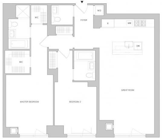 Floor Plan  2Br 2.5Bth