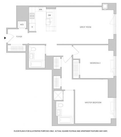 Floor Plan  2Br 2Bth 3