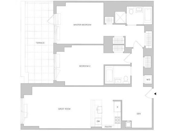 Floor Plan  2Br Den 2Bth 1