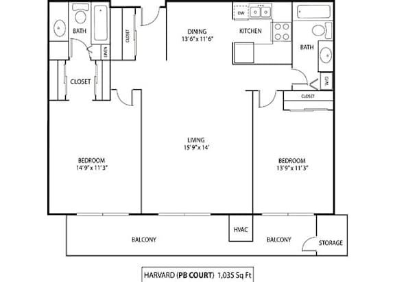Floor Plan  1 Bedroom - A