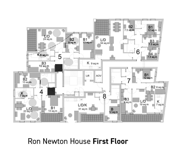 Floor Plan  Floorplans – 1st floor Ron Newton House