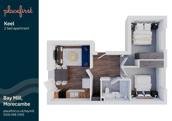 Floor Plan  a sq ft apartment with a bedroom and a bathroom