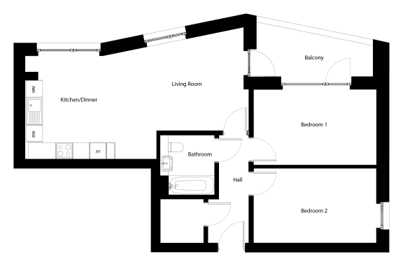 Floor Plan  2 Bed Apartment Type 4