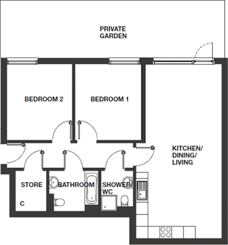 Floor Plan  Apartment Type 1