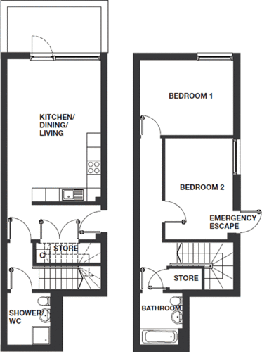 Floor Plan  Duplex Apartment 1 Floorplan