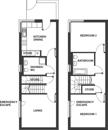 Floor Plan  Duplex Apartment 2 Floorplan