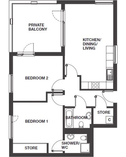 Floor Plan  Apartment Type 3