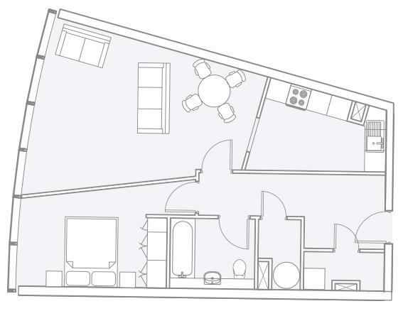 Floor Plan  1 Bed