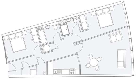 Floor Plan  2 Bed