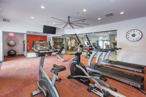 Fitness Center With Modern Equipment at The Parc at Briargate, Colorado