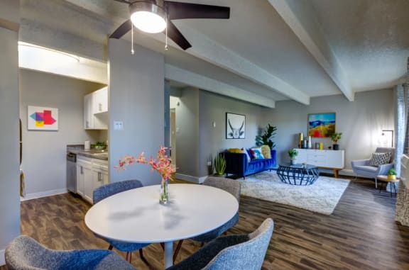 Spacious Living Room at Monaco Lakes Apartments in Denver
