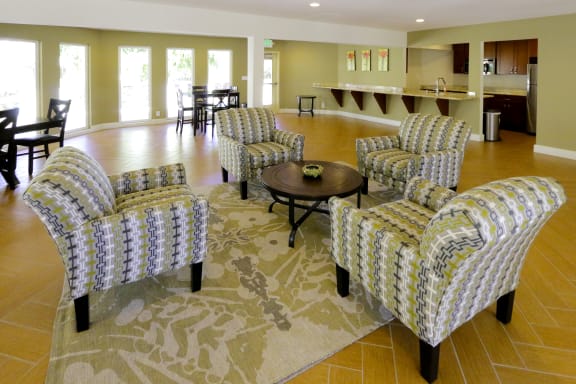 Sitting area in the clubhouse