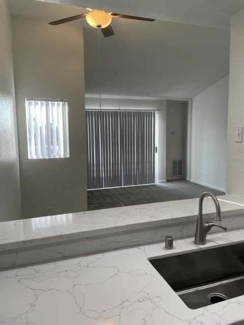 Tassajara 2x2.25  kitchen view into spacious living room(remodel)