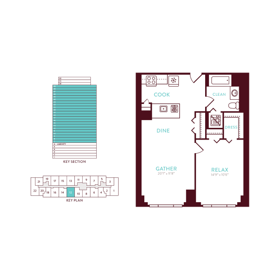 1 bedroom 1 bathroom M at 360 State Street, New Haven, CT, 06510