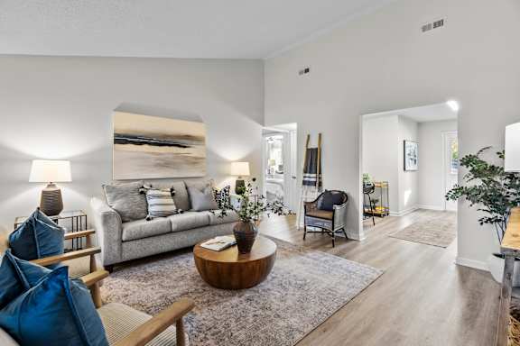 living room at West Oak Apartments, Wake Forest, NC 27587