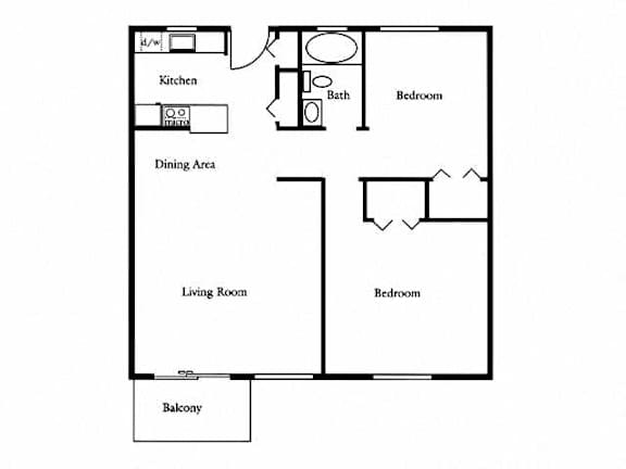 Floor Plan  2 Bedroom Corp
