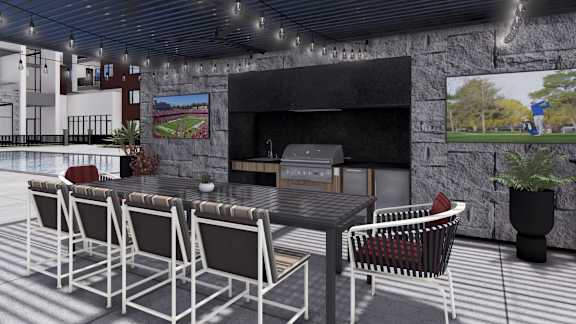 BBQ Area at Amara Luxury Apartments, Sacramento, CA, 95834