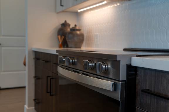stainless steel appliance front