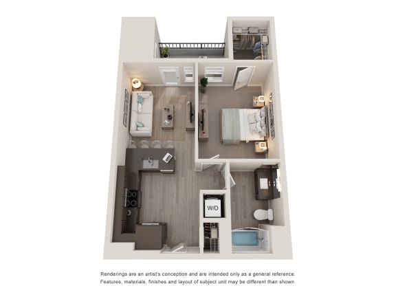A2 Floor Plan at Anchor 532 Apartments in Vallejo, CA A2 Floor Plan at Anchor 532 Apartments in Vallejo, CA