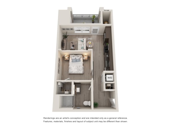 S1 Floor Plan at Anchor 532 Apartments S1 Floor Plan at Anchor 532 Apartments