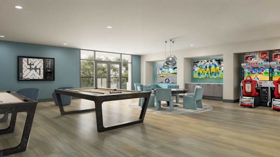 Pool Table at Avela Luxury Apartments, Henderson, Nevada