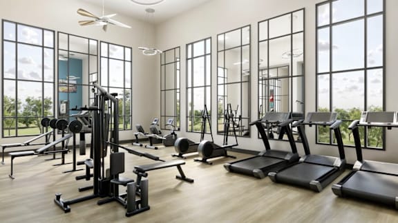Equipped Gym at Avela Luxury Apartments, Nevada