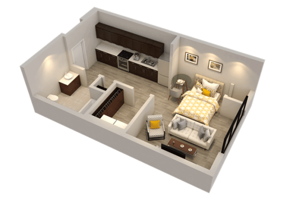 Floor Plan  Apartment Floor Plan at Confluence on 3rd Apartments