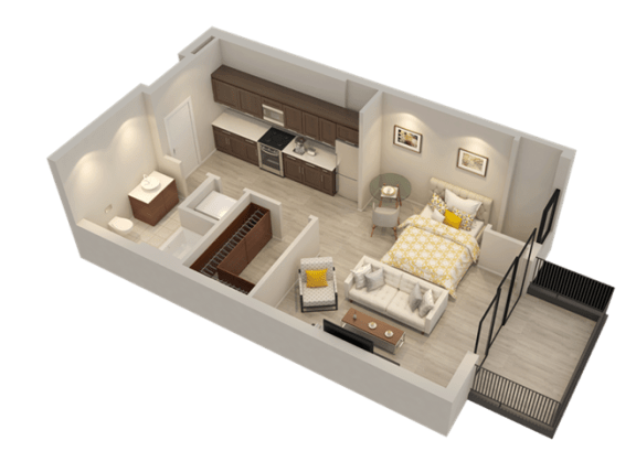 Apartment Floor Plan at Confluence on 3rd Apartments