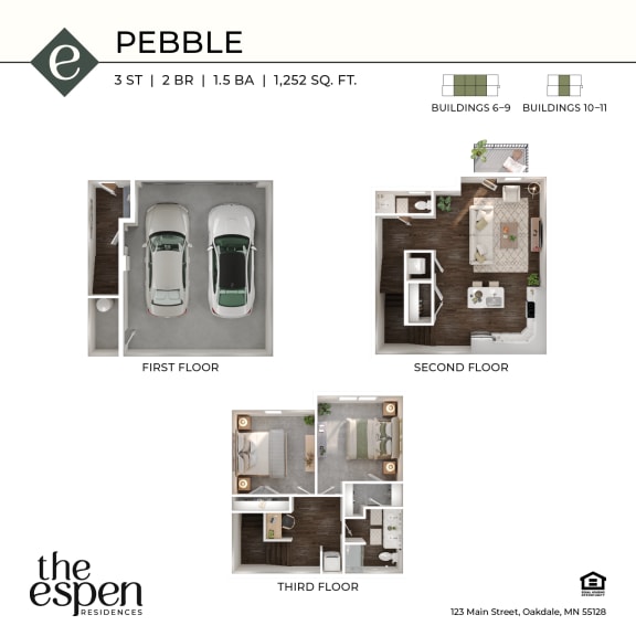 The Espen_Pebble_3d floor plan