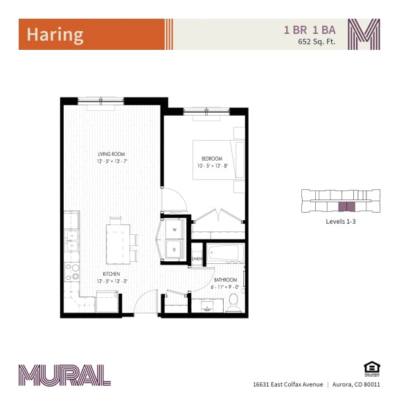 a floor plan of a bedroom apartment