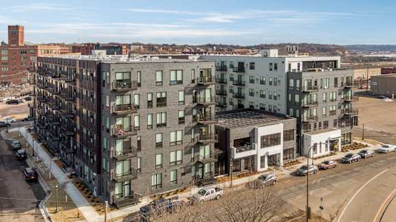 Exterior aerial image of The Balsam on Broadway