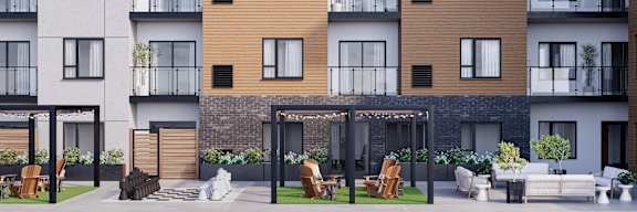 The Hendrey-Exterior Courtyard Rendering