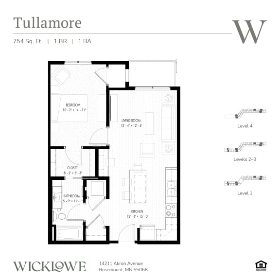 Floor Plan  floor plan of the first level of the apartment