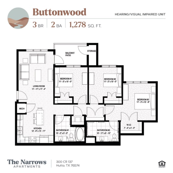 the floor plan of the flats at buttonwood