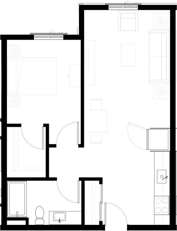 Floor Plans of Plaza Los Amigos in Cornelius, OR