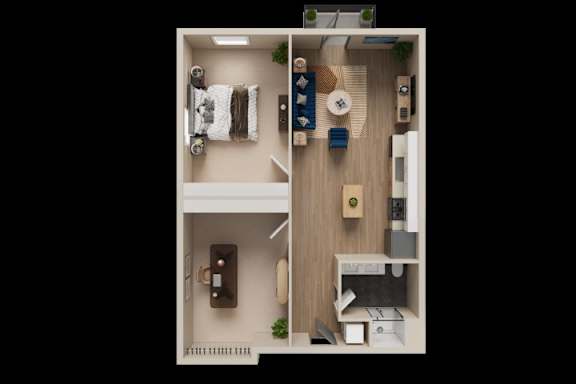 1 bed 1 bath D at The Dean at Creekview Apartments, Newark, Delaware