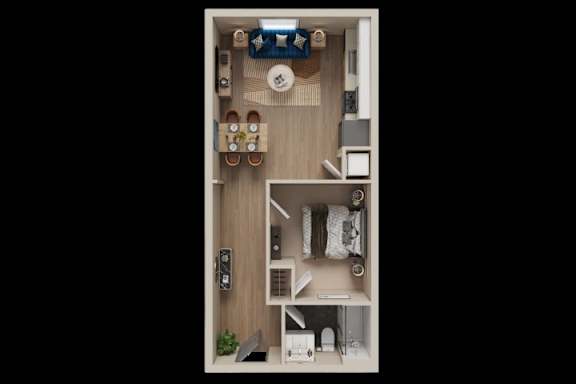 1 bed 1 bath B at The Dean at Creekview Apartments, Delaware
