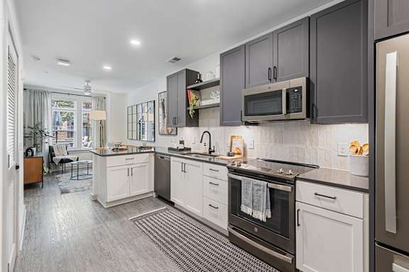 Kitchen Space at Hawkins Press Apartments, North Carolina