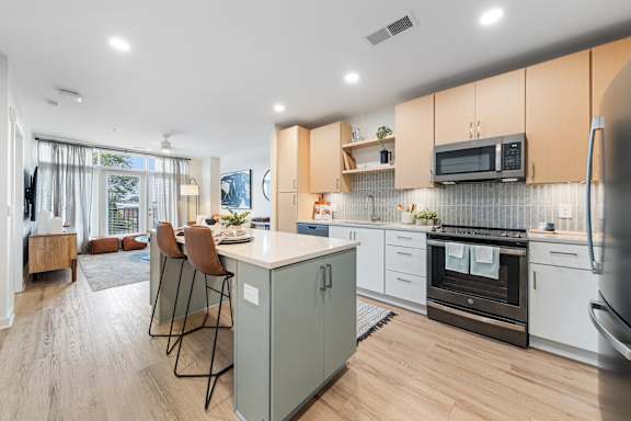 Gourmet Kitchen at Hawkins Press Apartments, Charlotte