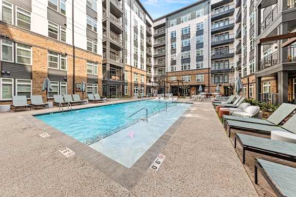 Luxury Swimming Pool at Hawkins Press Apartments, North Carolina, 28203