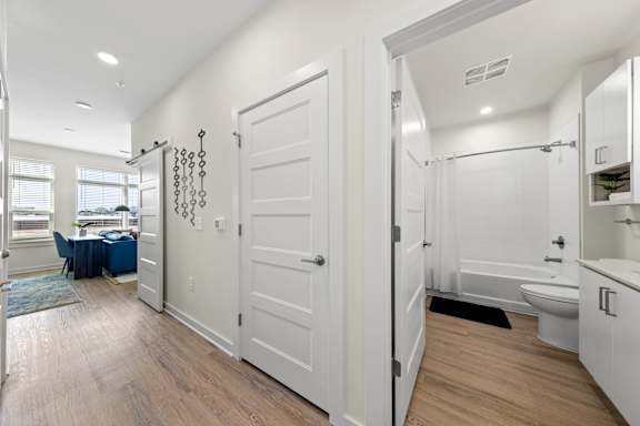 Luxury Vinyl Tile Flooring throughout Unit at Hawkins Press Apartments, Charlotte