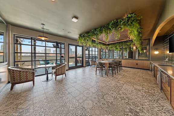 Rooftop Lounge at Hawkins Press Apartments, Charlotte, NC, 28203